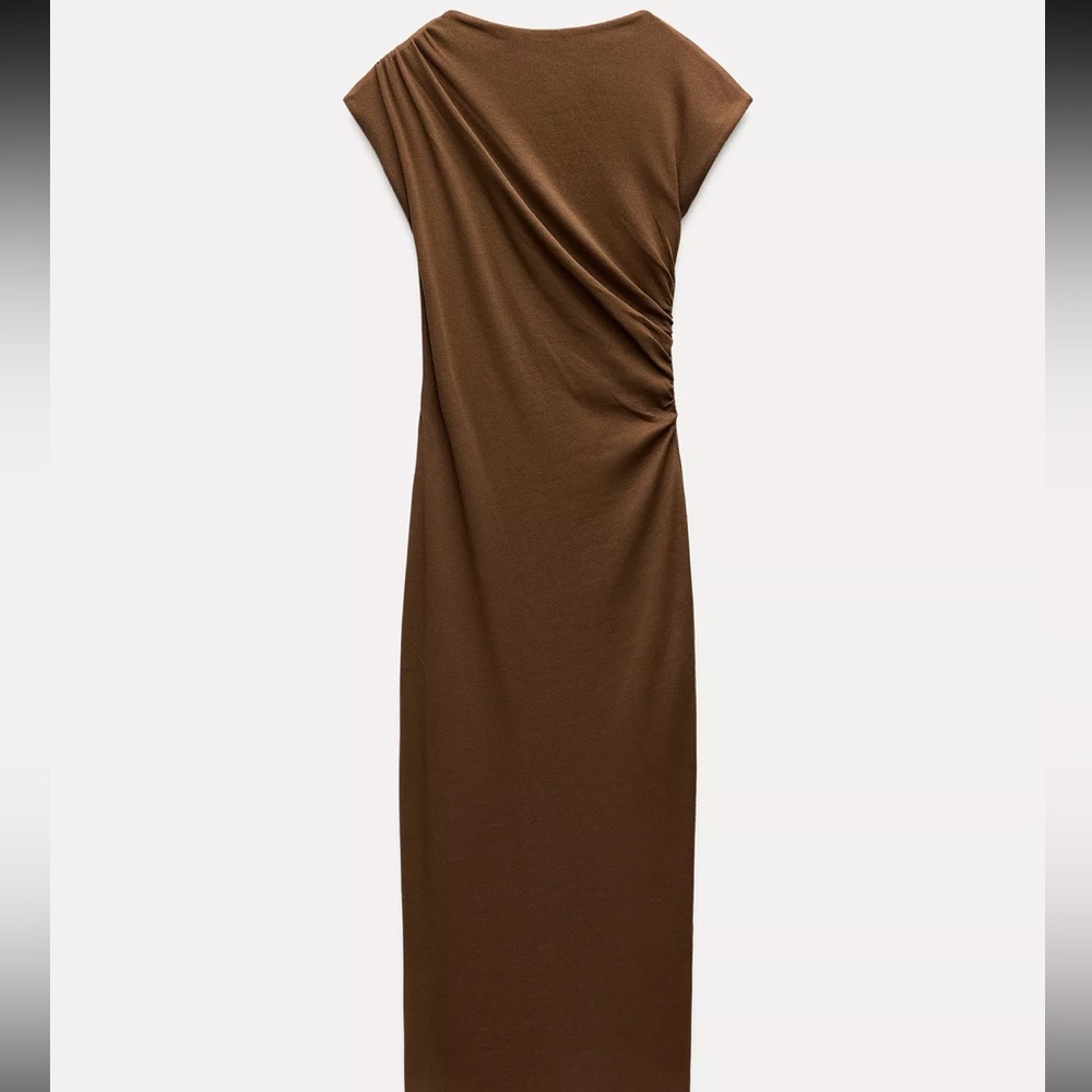 Zara draped midi dress